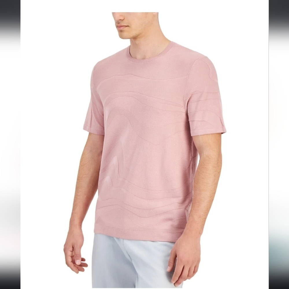 Alfani Pink Short Sleeve Tee - Picture 6 of 7